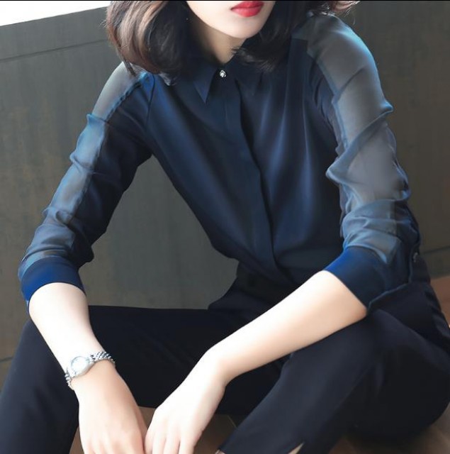[해외] 봄신상 여성 퀄리티 봄차림 캐주얼 와이셔츠 쉬폰 블라우스 직장룩