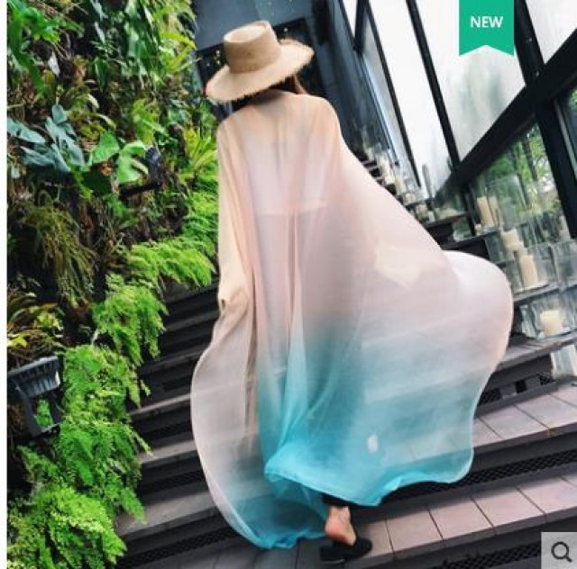 [해외] 봄 여름신상 여성 퀄리티 다용도스카프 비치 비단스카프 썬케어 케이프 자외선차단