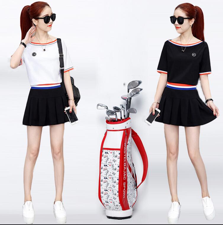 [해외] 여성 신상 면 골프 트레이닝 패션 셔츠 치마세트 테니스복
