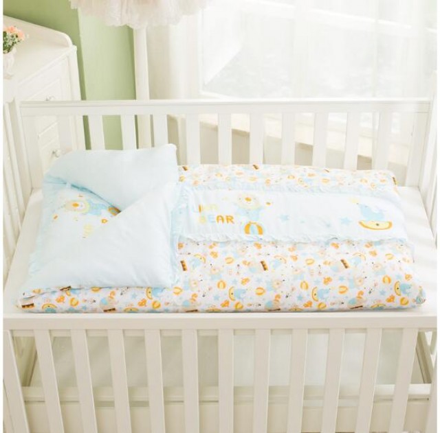 [해외] 110cm 아기 침대 사계절용 낮잠이불 세트(0살 부터 3살까지)