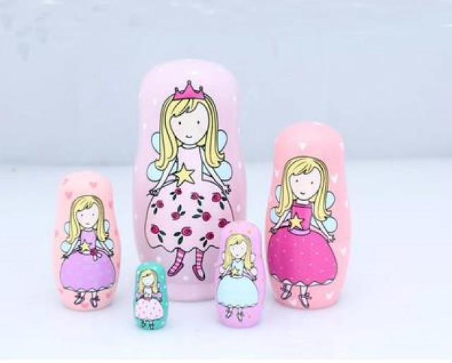 [해외] 러시아산 완구 5층 어린이 완구 인형 생일 선물 세트 핸드메이드 아름다운 천사들