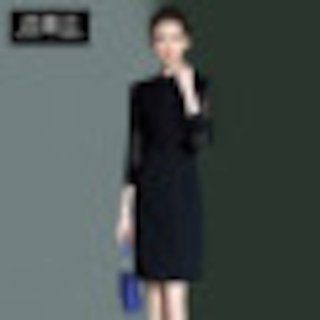 [해외]W145D26 Haiqinglan 2018 봄 새로운 단색 간단한 긴팔 칼라 칼라 스텝 드레스 통근자 기질 드레스 여성 8393