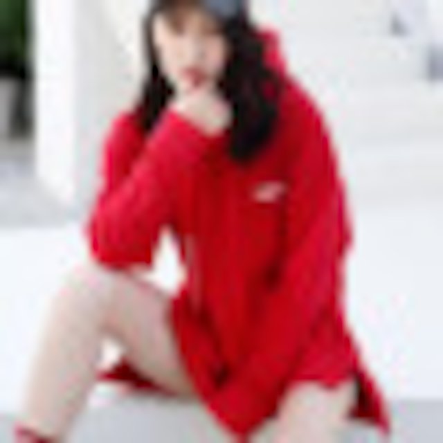 [해외]W14665E 2018 봄 새로운 스웨터 여성 긴 섹션 한국어 플러스 벨벳 후드 따뜻한 느슨한 긴팔 커플 학생 재킷