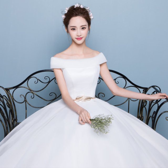 [해외] 신부 퀄리티 패션 슬림 웨딩드레스 결혼복장 파티복 드레스